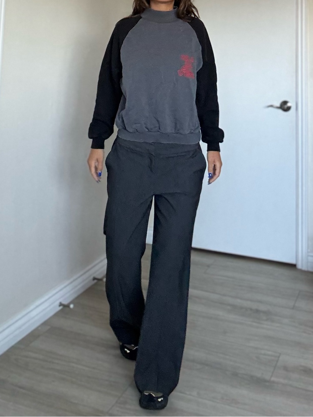 Quiksilver x Stranger Things Black and Gray Sweatshirt with Red Logo